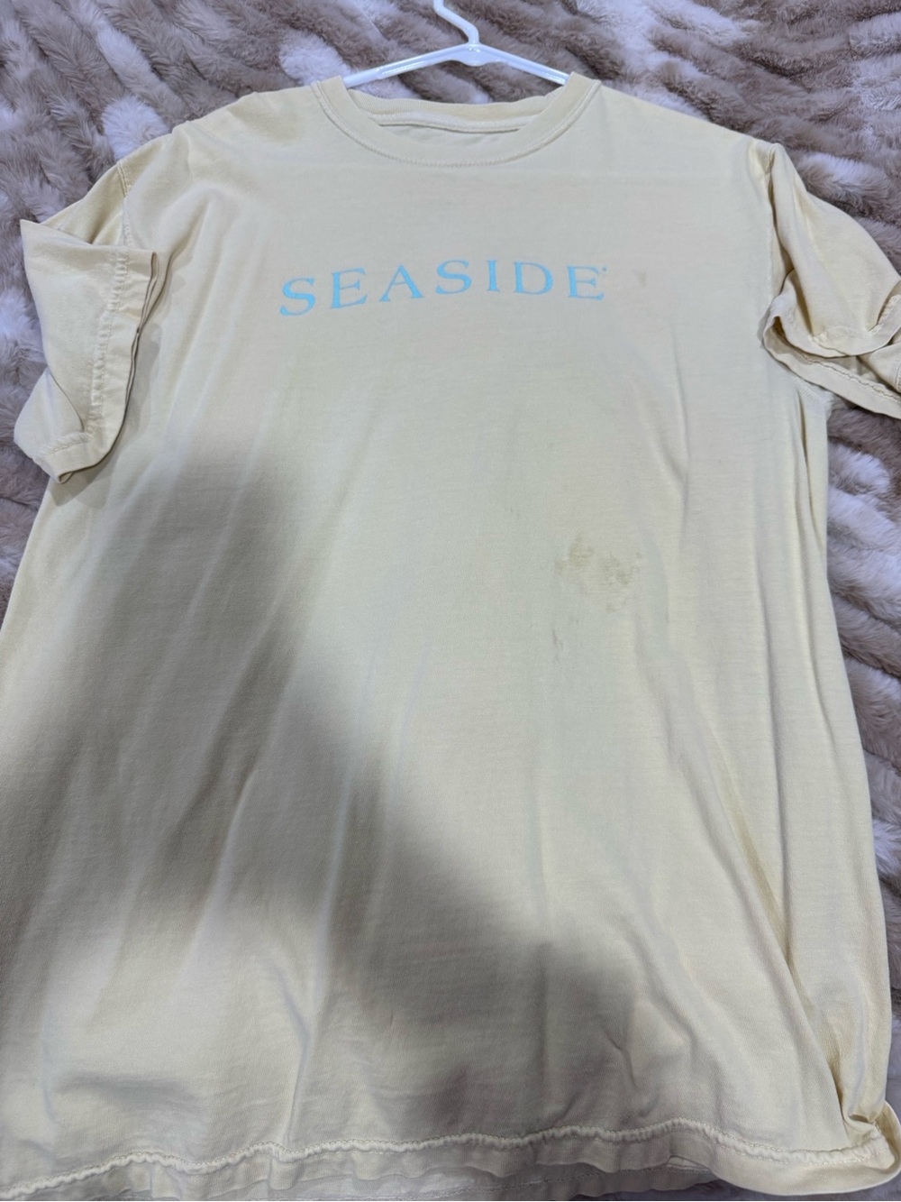 Seaside Logo Crewneck Tee - Pale Yellow
